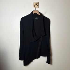HEATHER by bordeaux Black Asymmetrical Zip Up Jacket Women's Size S